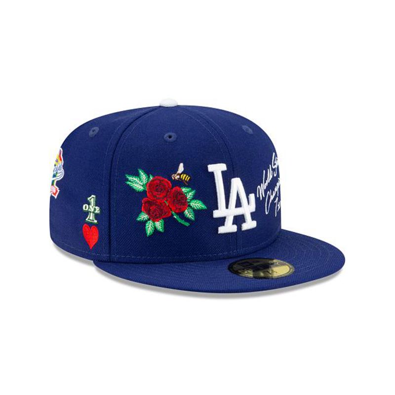 MLB Los Angeles Dodgers Icon 59Fifty Fitted (PBT3246) - Blue New Era Caps